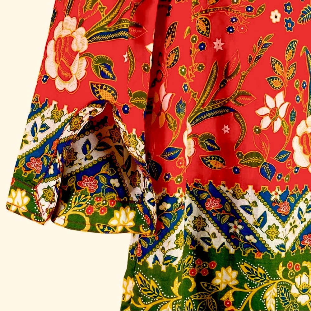 Tory Burch Floral Cotton Dress Size 4 - Picture 8 of 9